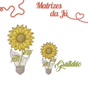 Coleção cozinha 126 - Lampada com girassol