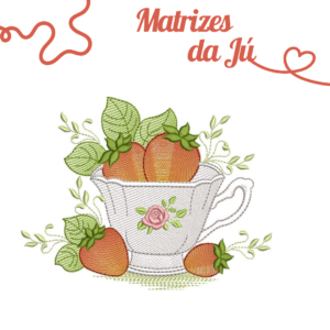Coleção cozinha 129 - Xícara com morango