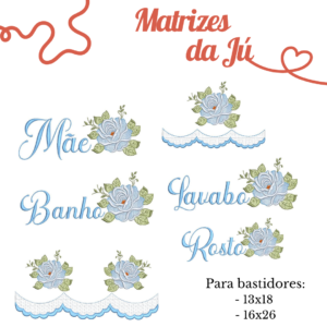 Coleção cozinha 132 - rosas azuis