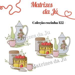 Coleção cozinha 123 - Trio bule com bolo