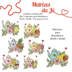 Coleção cozinha 222 - Bules com frutas